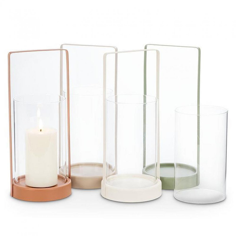 Metal Tabletop Lantern, 13" H x 5.50" W x 5.50" D