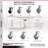 4 Inch Heavy Duty Phenolic Caster Set with Ball Bearings Set of 4 Service Caster