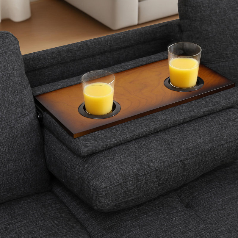 3-Piece L-Shaped Sectional Sofa and Chaise with Ottoman