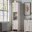 Armoire de rangement autoportante en bois - 2 portes et 6 tablettes pour salle de bain / salon (15,75 po x 11,81 po x 66,93 po)