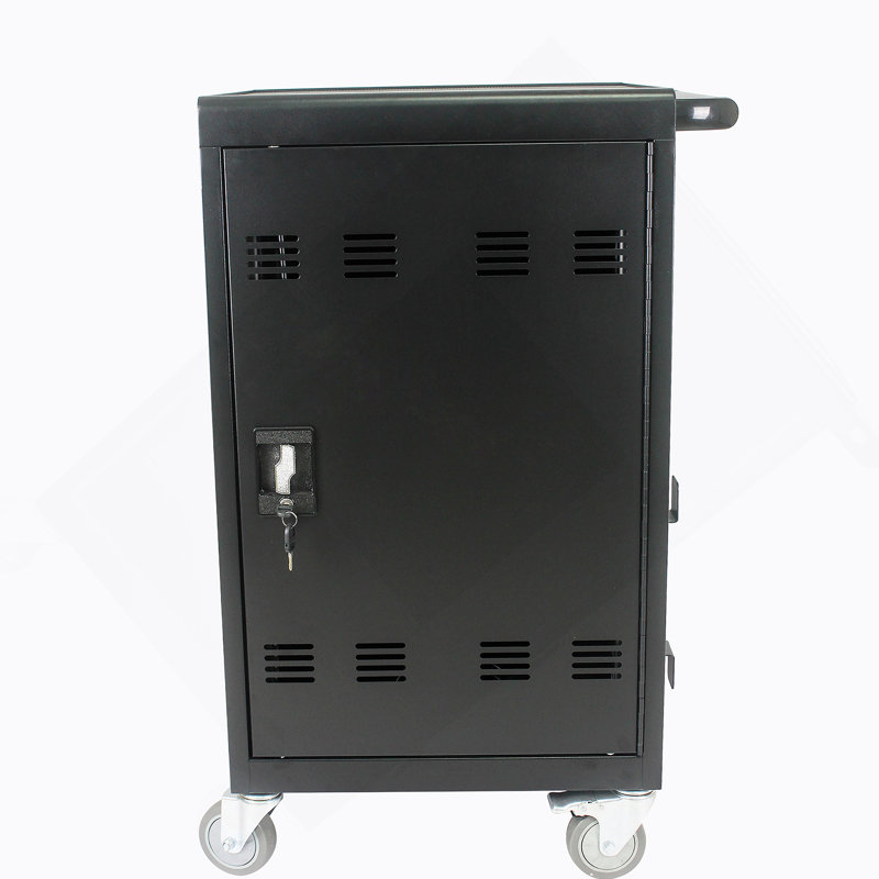 Mobile Charging Cart And Cabinet For Tablets Laptops 32Device, Black