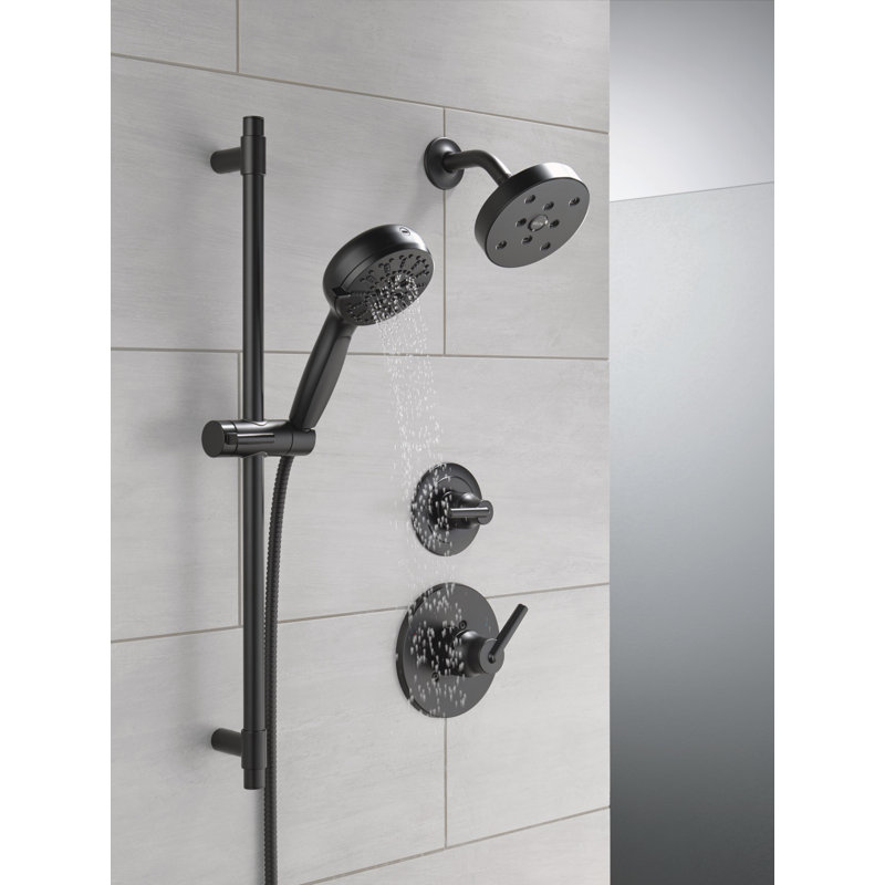 ProClean 7-Spray Hand Shower with Slide Bar, Handheld Shower with High Pressure Spray, Matte Black