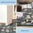 Washable Vintage Floral Hallway Runner Rug, Non-Slip, Stain-Resistant, for Kitchen, Laundry & Bathroom - Black-1128270314