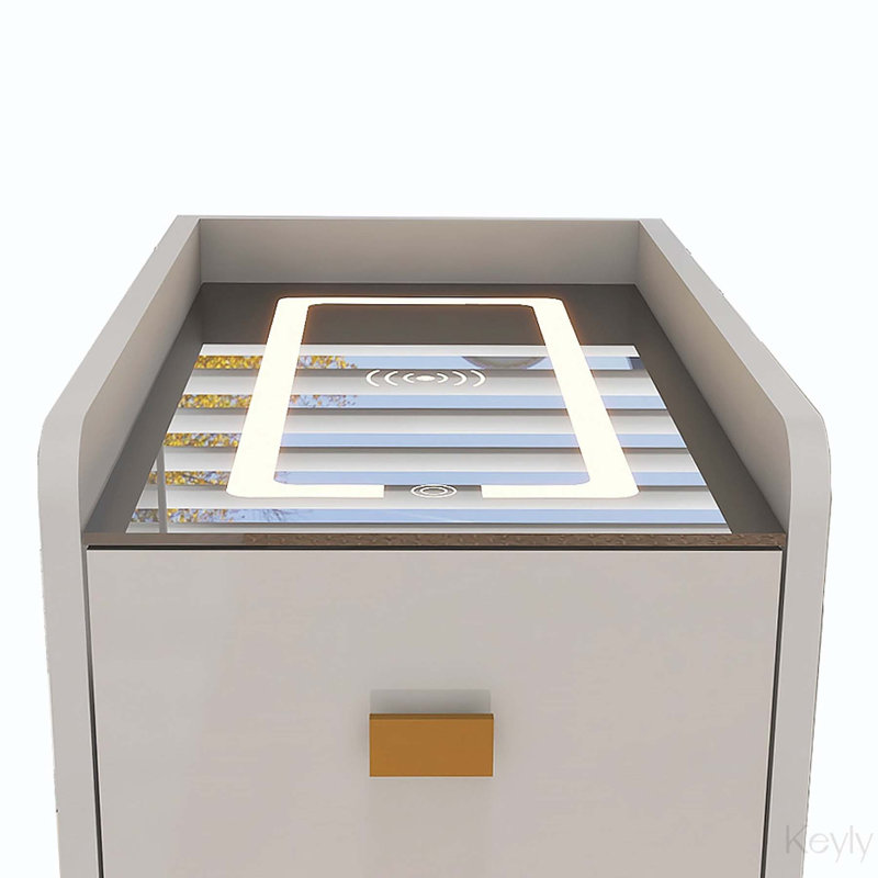 Aadrith 11.81'' W Nightstand, White