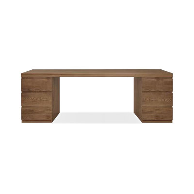 Solid wood desk Bookcase and Bookshelf Integrated Office and Study Desk