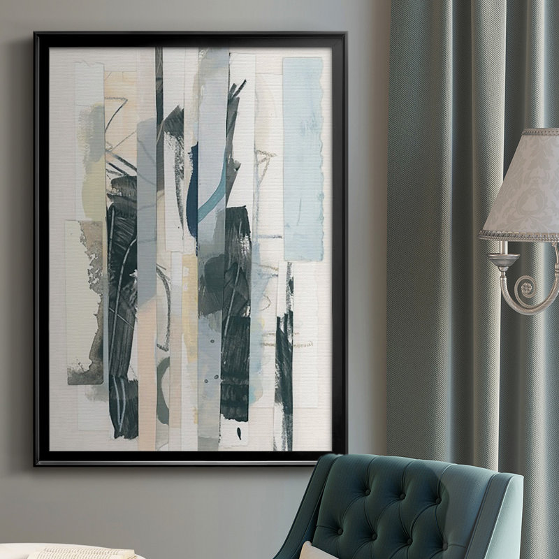 " Paper Strata I " Graphic Art Print, 36.5" H x 26.5" W x 1" D, Black