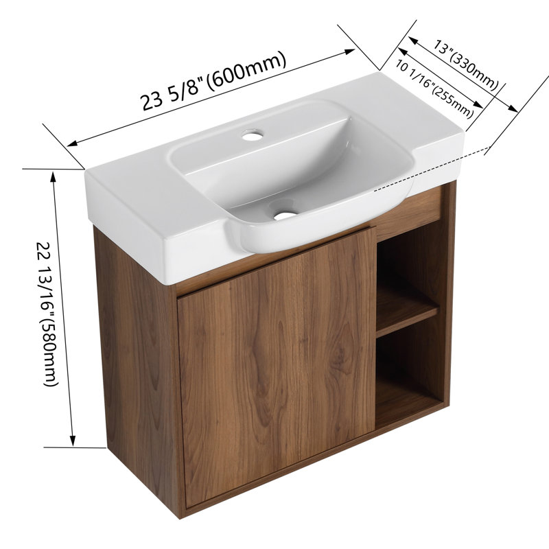 Ensemble de meuble-lavabo mural Roomfitter