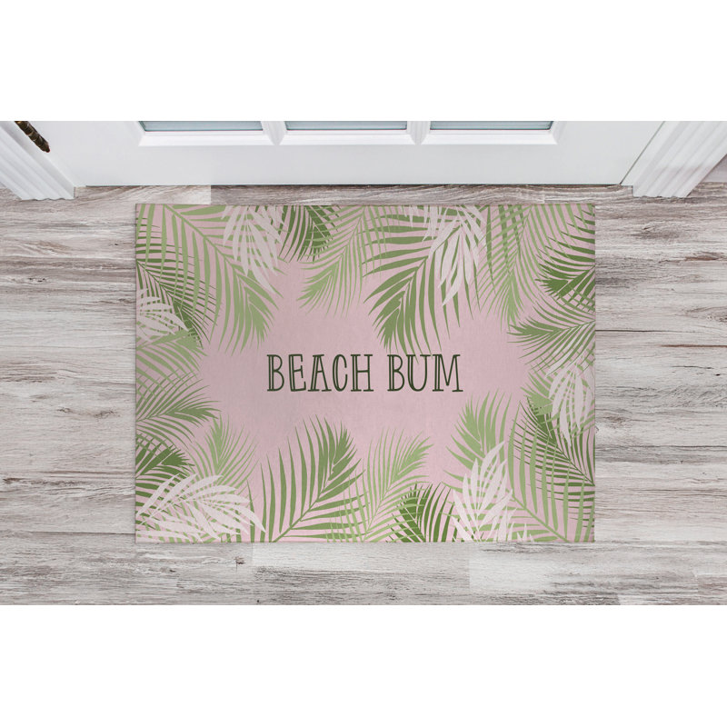 Paillasson Waving Palm Beach, Rose, L 60 po x L 84 po