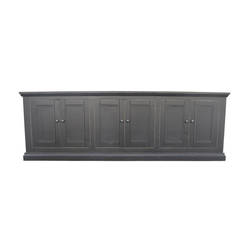 Koski 34" Tall 6-Door Cabinet, Matte Black