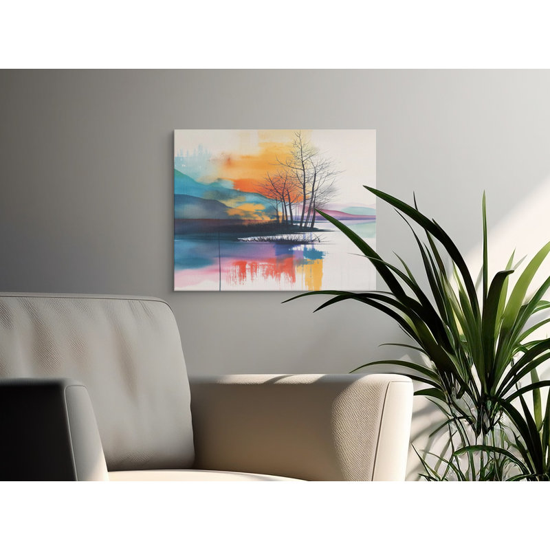 Abstract Landscape Canvas Art, Tree Painting, Gallery Wrapped, Ready to Hang, Archival Quality, Modern Home Decor, Statement
