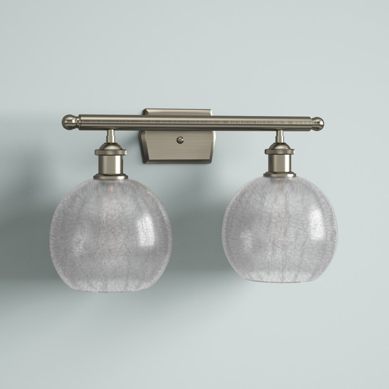 Éclairage pour meuble-lavabo à intensité variable Baptista, Nickel satiné brossé