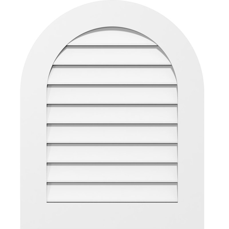 Ekena Millwork PVC Wall Louver / Gable Vent, 26" H x 20" W