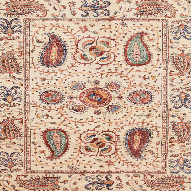 Tapis abstrait moderne 3751ABS3756, Carré 8 pi