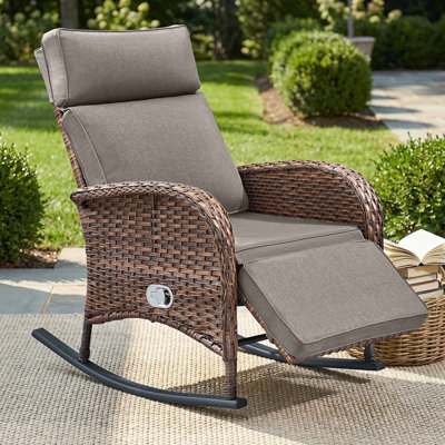 Chaise berçante inclinable avec coussins Asenpark