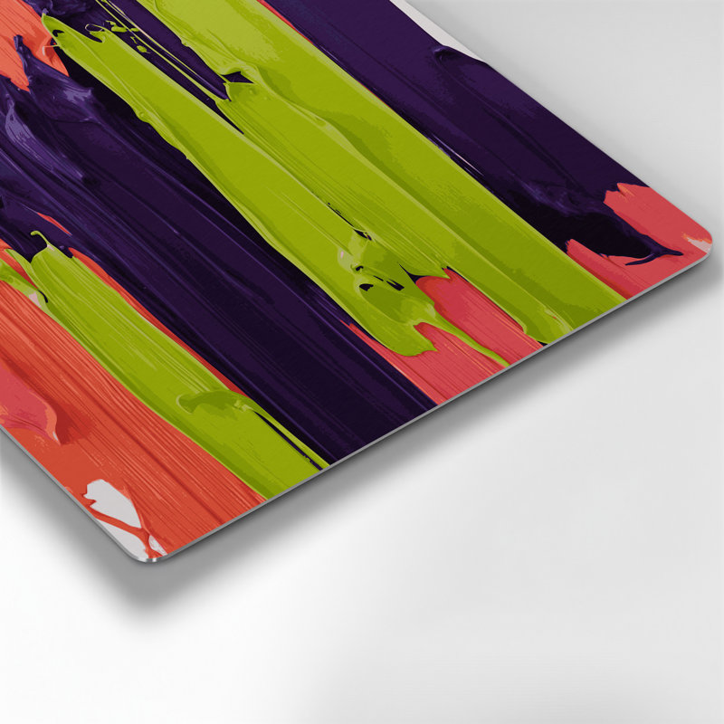 Abstrait couleur champ 45, art mural en métal mauve, H 16 po x l 16 po