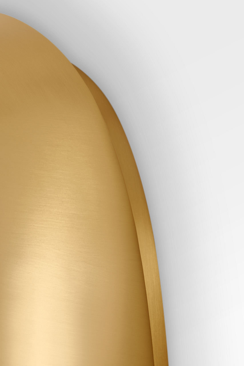 Rosalie Single Light Flush Mount Sconce, Burnished Brass