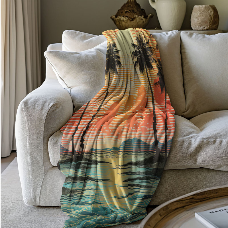  Couverture Nostalgic Ocean Retreat, L 60 po x L 80 po