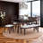 Modern Rectangular Lift-top Storage Dining Table With Drawer, Walnut, 66 Inch - Seats 6