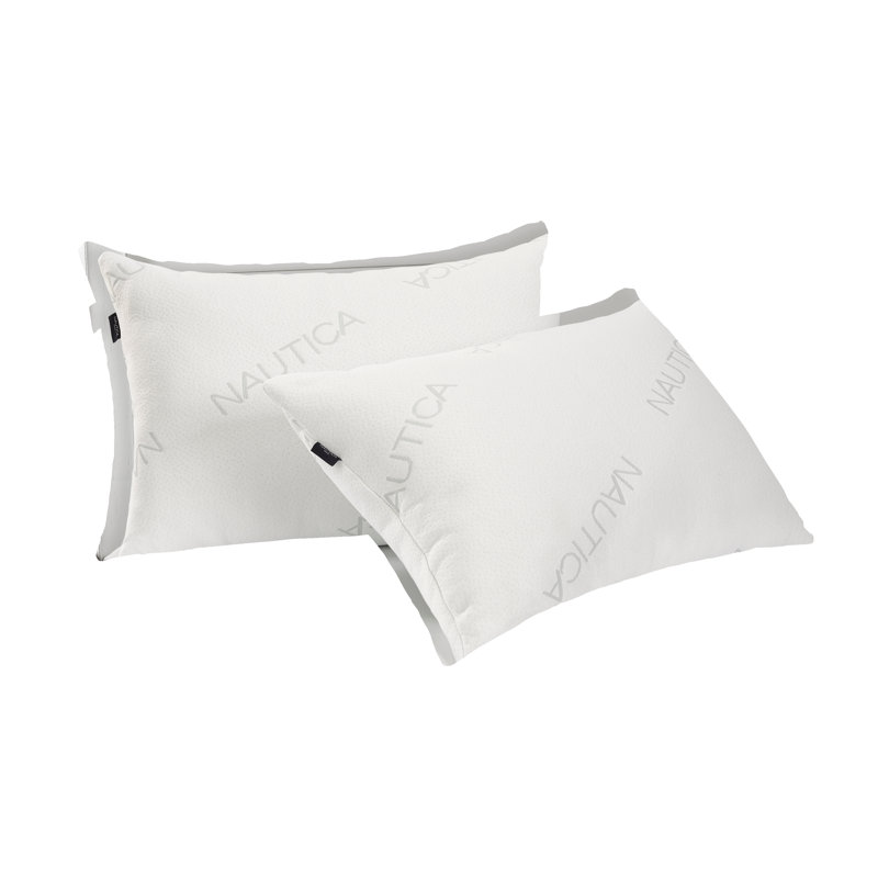 White Medium/Firm Knit Polyester Bed Pillow Set