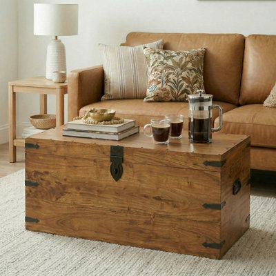 Balic Solid Wood Solid Coffee Table with Storage