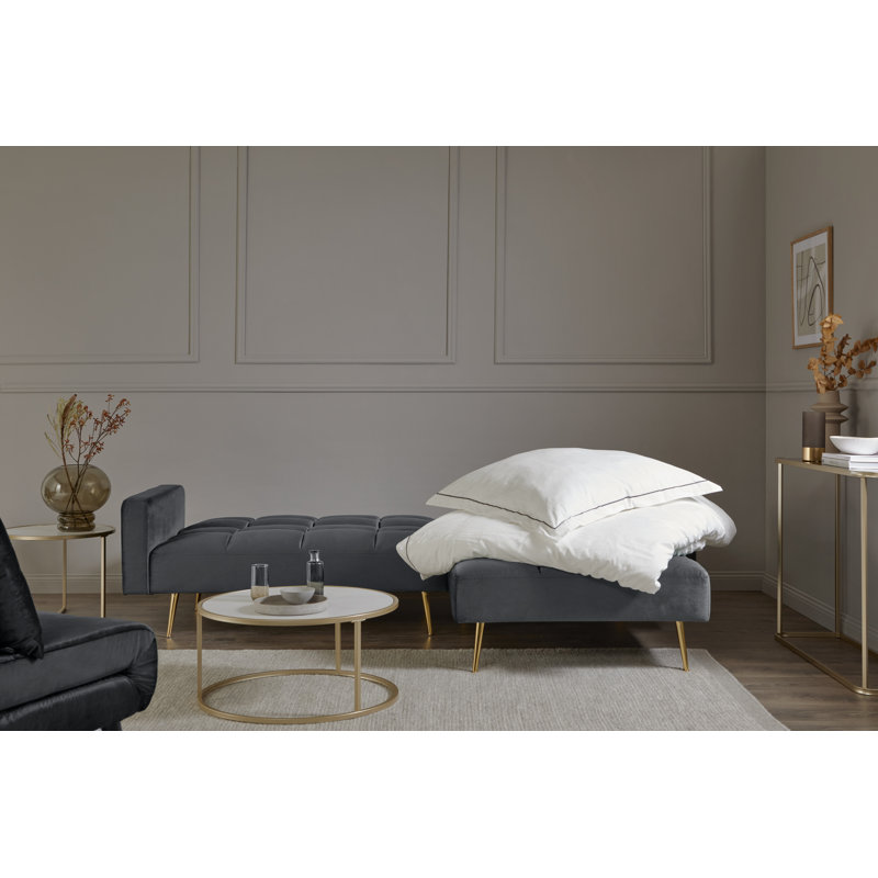 Shiflet Upholstered Corner Sofa, Platin Grey Velvet