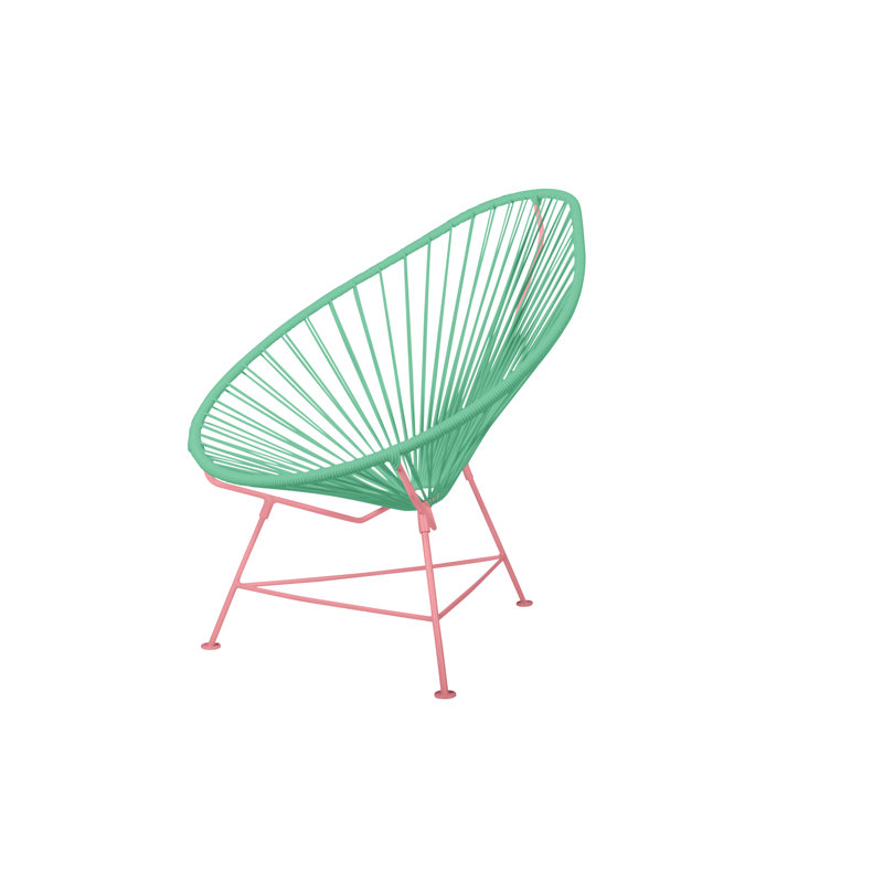 Chaise de jardin, Menthe / corail
