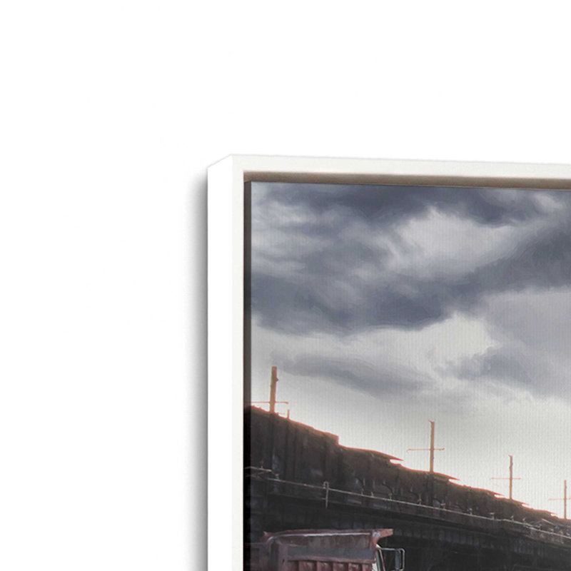 «The Old Steel Plant I» par Lori Deiter, reproduction d'art, Toile avec cadre, L 18 po x H 12 po, Blanc