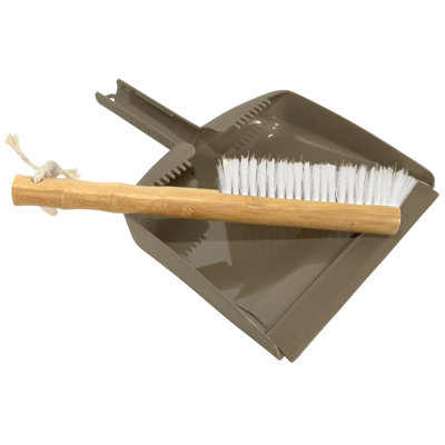 Live.Love.Clean. Bamboo Counter Brush and Dustpan Set