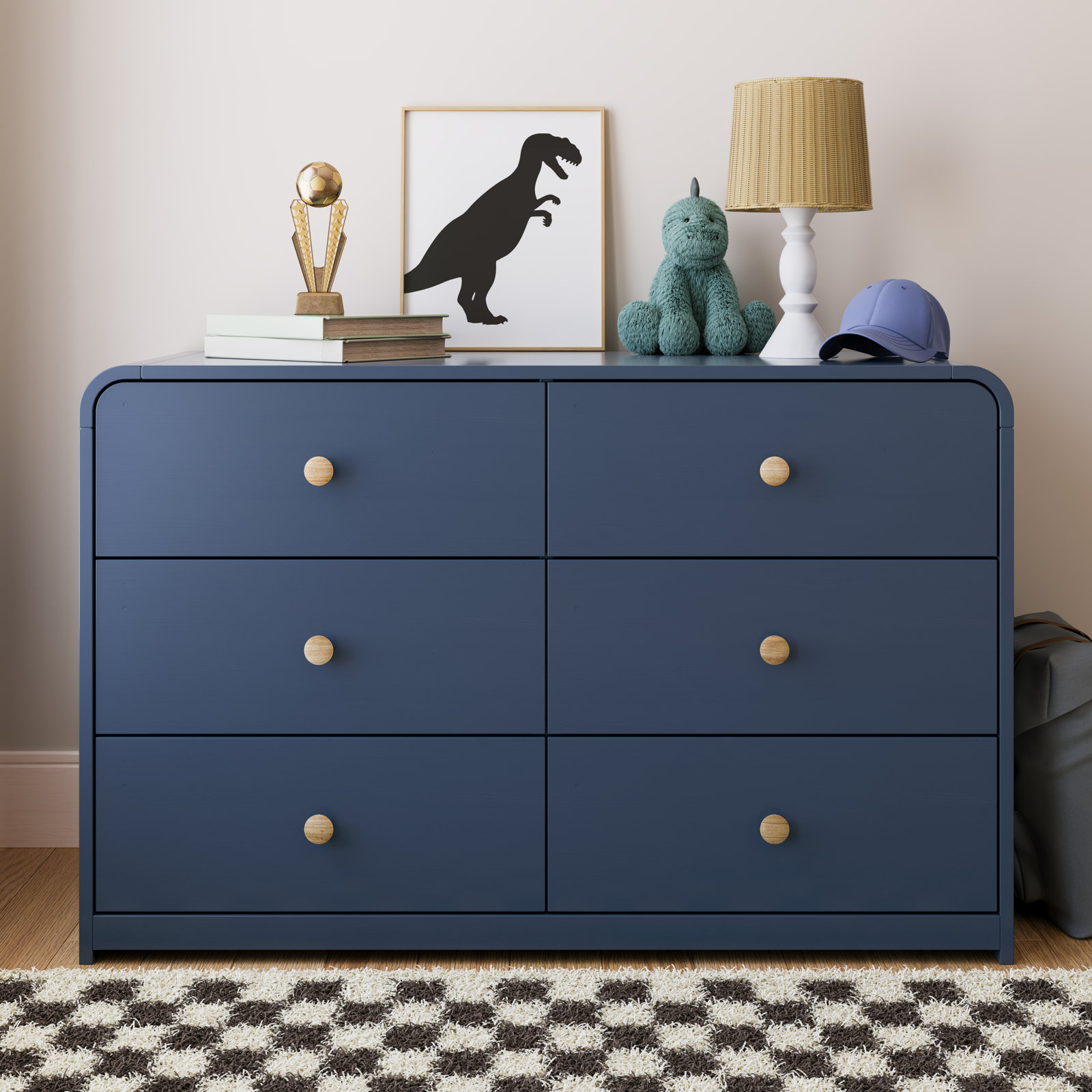 Storkcraft Santos 6 Drawer Dresser, Midnight Blue