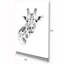 Girafe en noir et blanc - reproduction d'art sur toile tendue-29495846