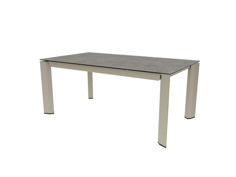 Delta Extendable Tables, Salt White, Matt Pearl Beige