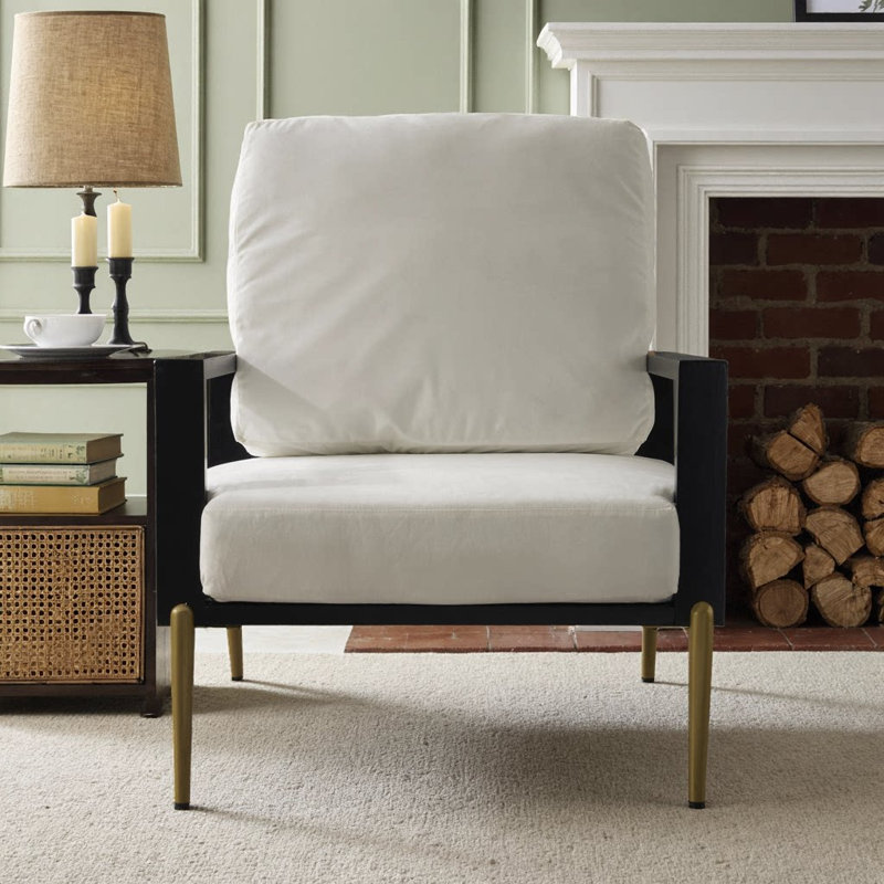 Chaise d'appoint floral, fauteuil en velours avec structure en bois massif, chaises de salon rembourrées avec pieds en métal