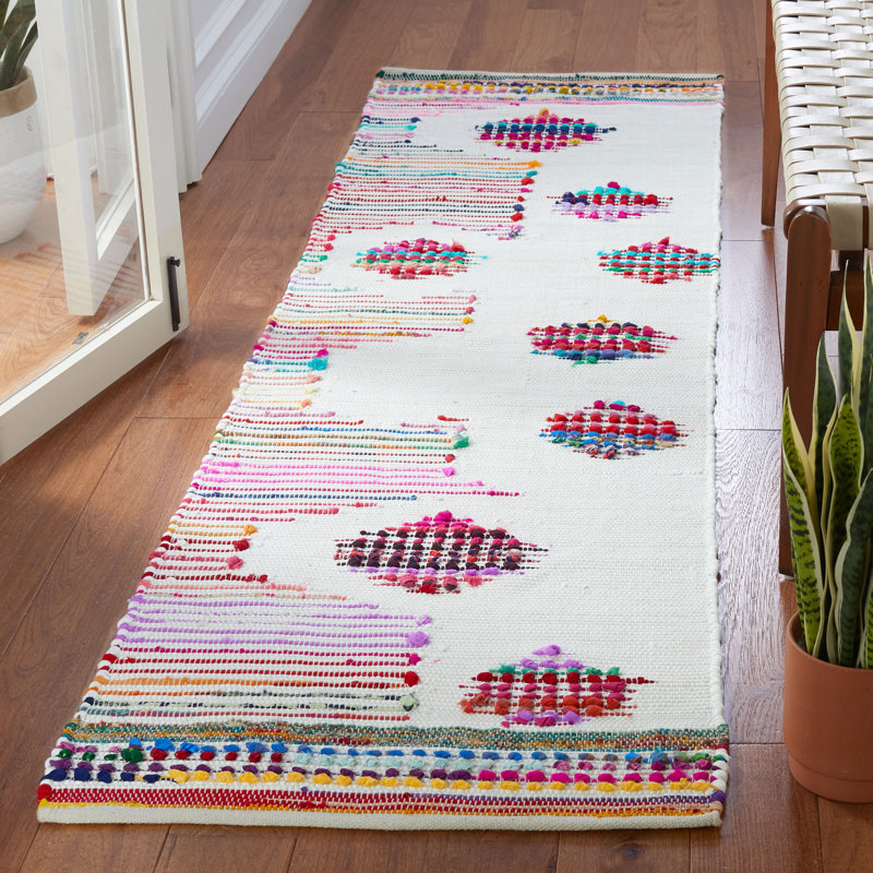 Tapis géométrique à tissage plat Montauk, Carré 6 pi