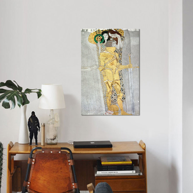 «Détail du chevalier, frise Beethoven, 1902» par Gustav Klimt sur toile, H 12 po x l 8 po x P 0,75 po, Toile tendue