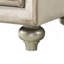 Table de chevet en velours beige Lucienne