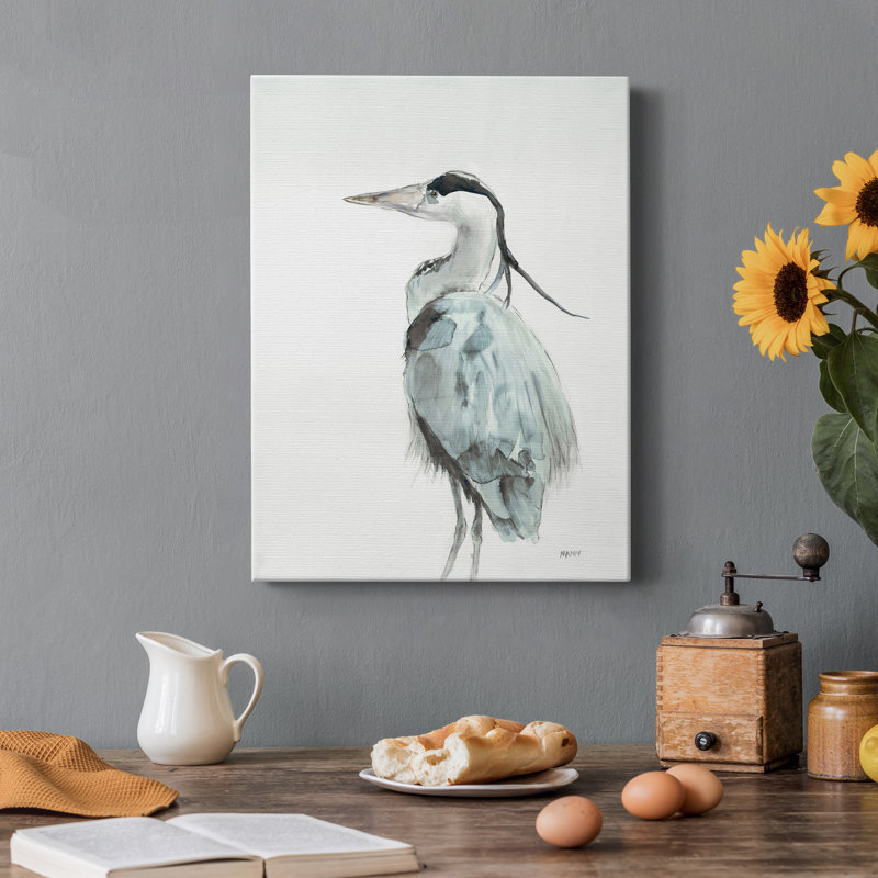 BLUE Heron II - Impression sur toile tendue, H 12 po x l 8 po x P 1 po