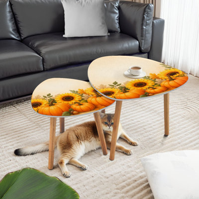 Ensemble de 2 tables basses gigognes Triangle