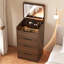 Bureau de coiffeuse 3 en 1 avec miroir à plateau rabattable, petit ensemble de coiffeuse avec bureau en verre visible, meuble-lavabo compact avec 3 tiroirs, coiffeuse pour chambre à coucher-1556916092