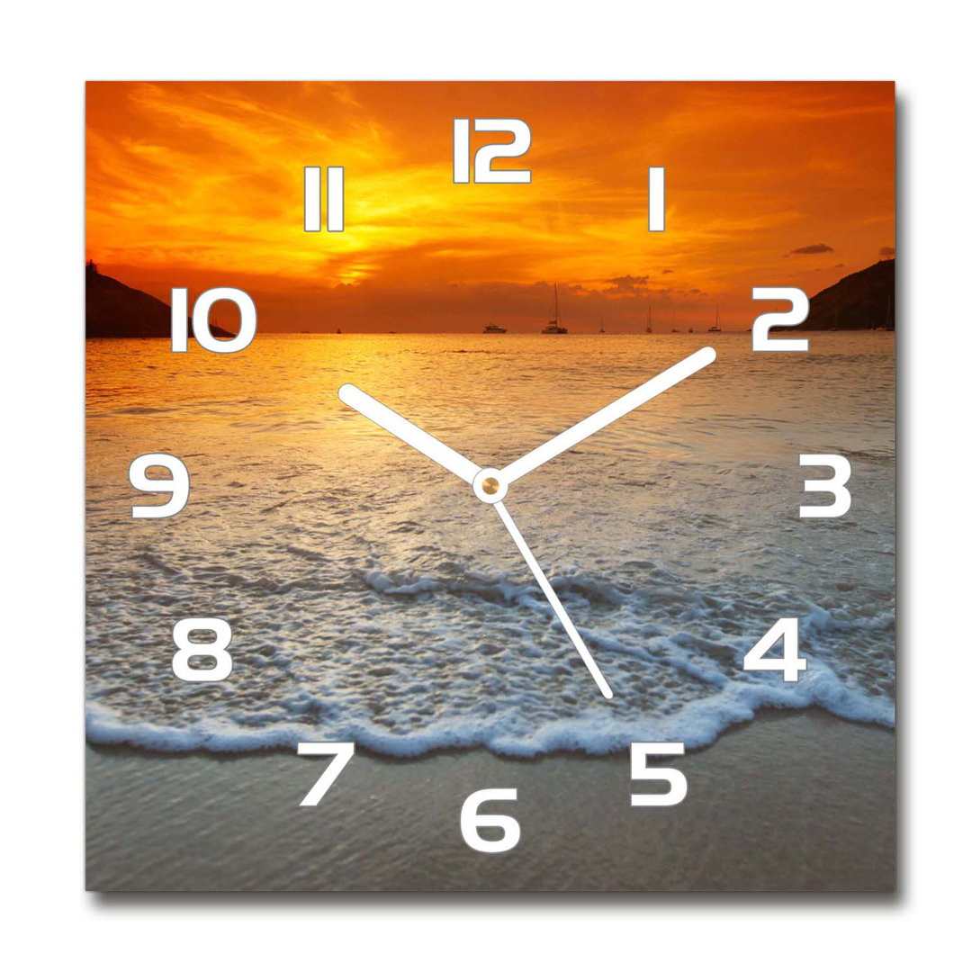 Analoge Wanduhr Jessalin Sunset Sea 60 cm Geräuschlos