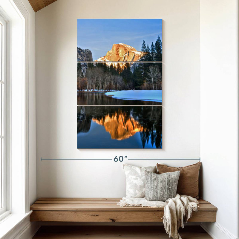 Alvord Half Dome By Merced River, 50" H x 32" W