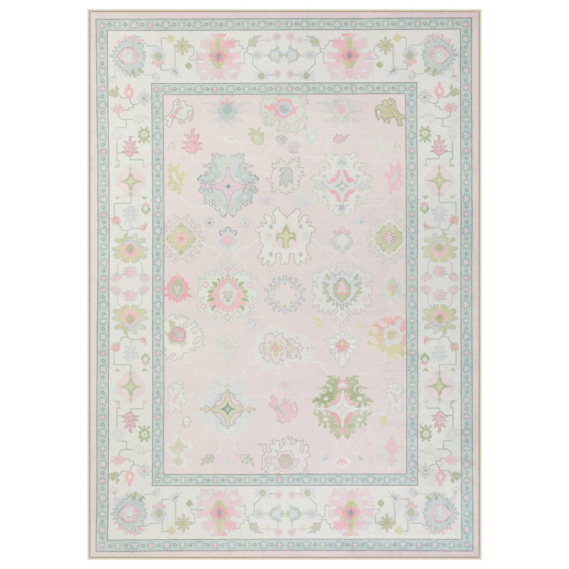 Area Rug, Rectangle 8' x 10', Pink