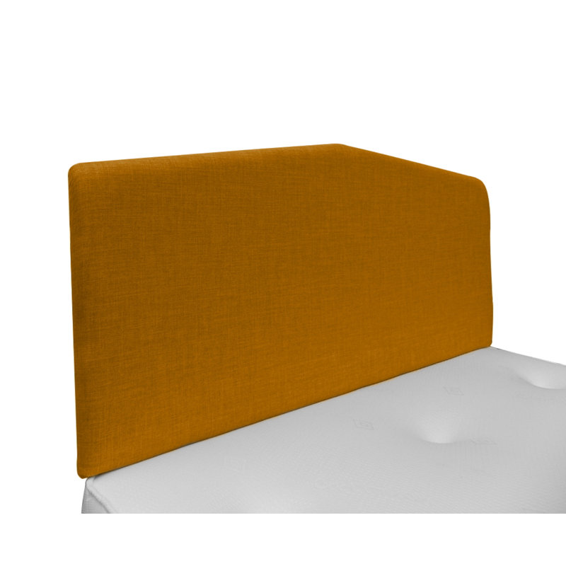 Burchett Upholstered Headboard, Small Single (2'6), Plush Velvet, Mustard