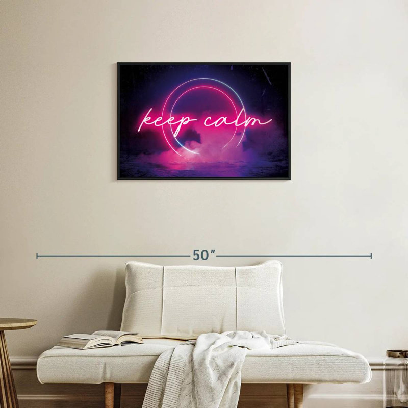 Tergel Keep Calm Neon, 21" H x 31" W