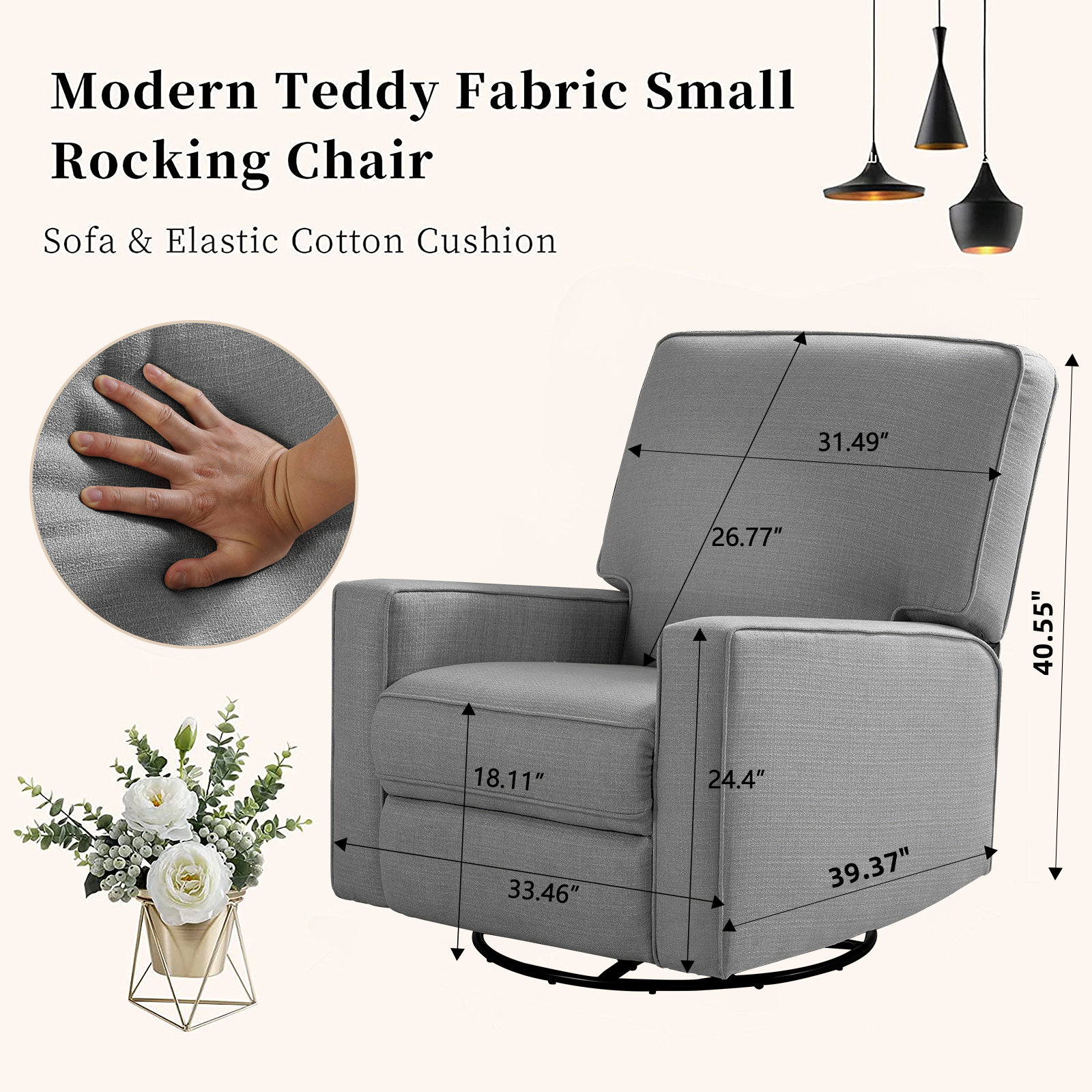 Rocker Recliner True Innovations Tufted Chair True Innovations