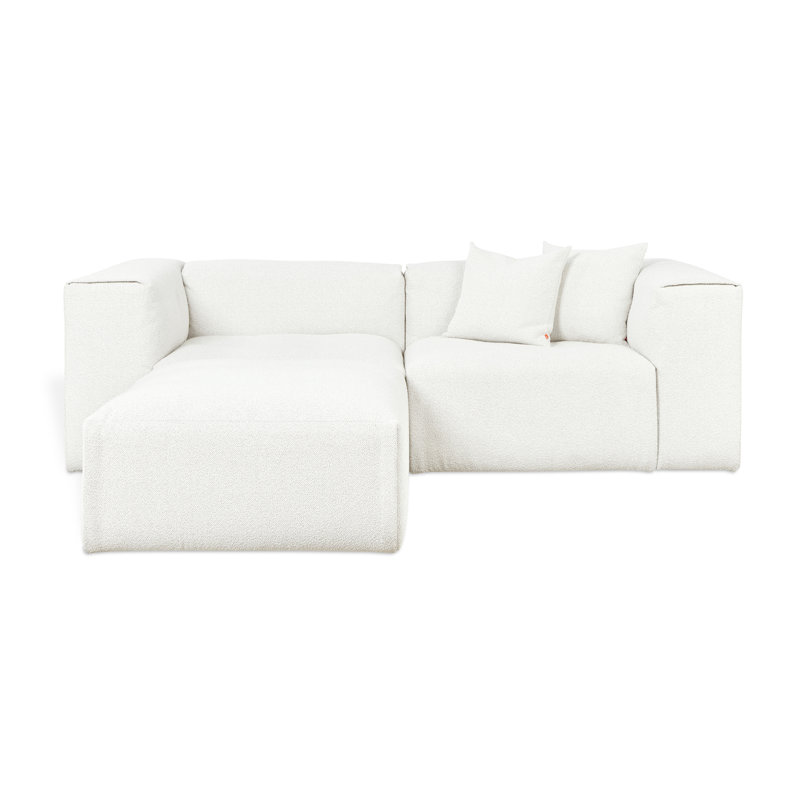 Nest Modular 3-PC Sectional, Bone Boucle