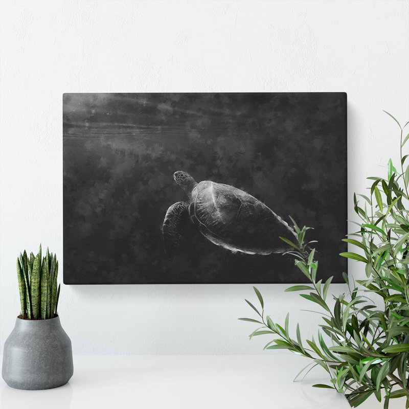 Sea Turtle Painting - Wrapped Canvas, 35cm H x 50cm W x 3cm D