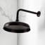 Pomme de douche ronde en laiton avec bras de douche de 12 po Kingston-121850613