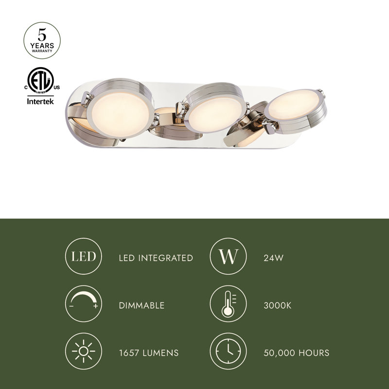 Blanco 1 - Light LED Vanity Light, Urban Bronze/Alabaster