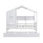 Lit simple en bois avec lit gigogne en bois, conception moderne pour enfants avec tablette de rangement, blanc-598431741-598431742