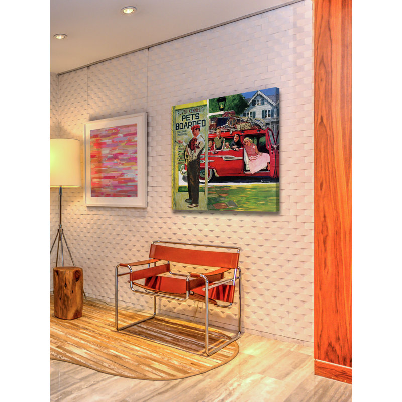 Boarding the Dog 1 Piece Wrapped Canvas Painting, 61cm H x 61cm W